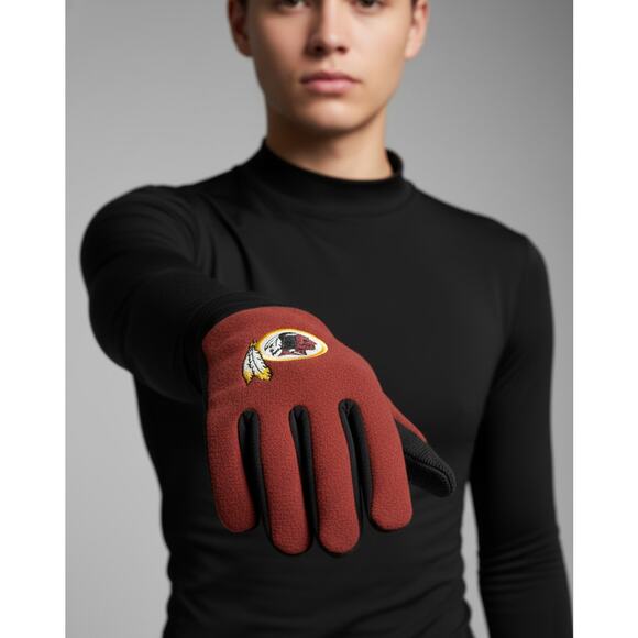 🆕 NFL Washington Redskins No Slip Gripper Utility Work Gloves W/ Team Logo - Picture 1 of 2